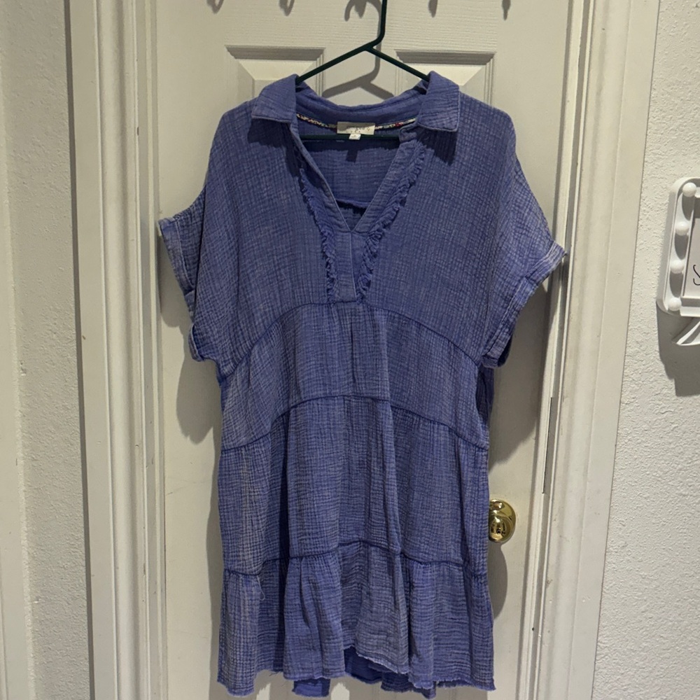 UMGEE Women's Blue Ruffled dress